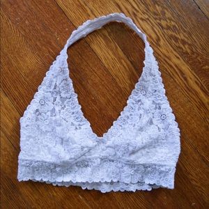 White lace halter aerie bralette